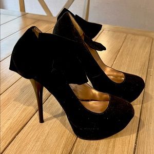 Charlotte Rouse Black Bow Heels